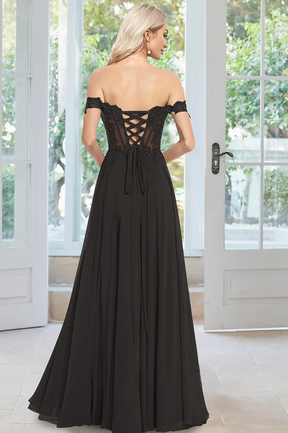 black-a-line-prom-dress-sexy-off-shoulder-sheer-corset-long-evening-gown-1