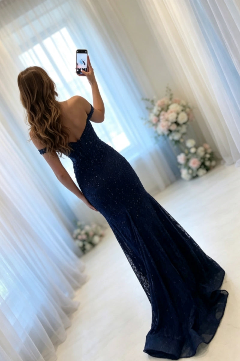 Gorgeous Off-The-Shoulder Mermaid Lace Prom Dresses