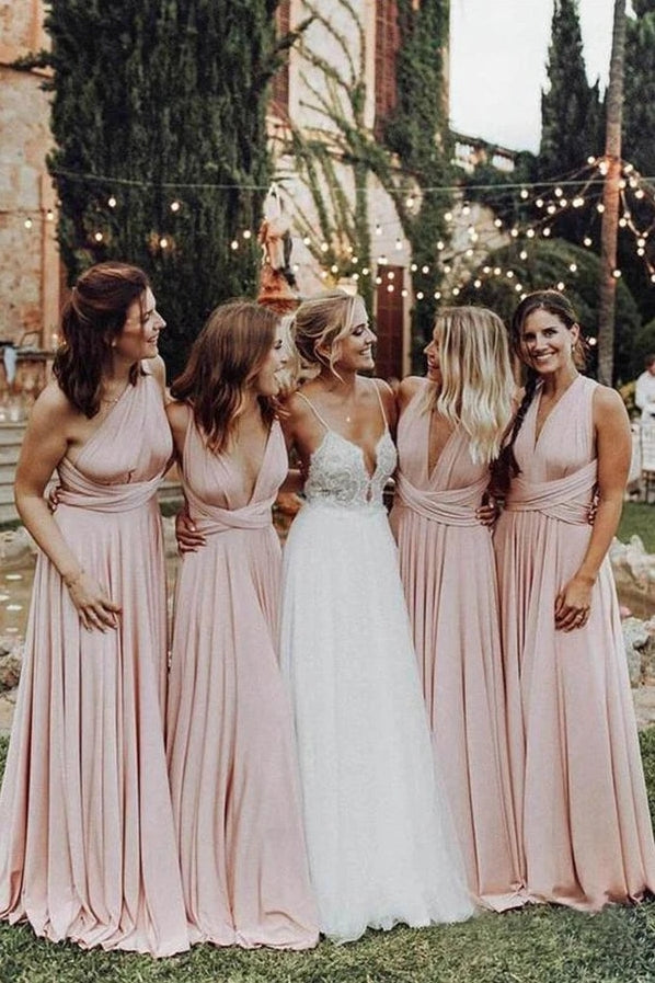 Elegant Chiffon Long A-Line Bridesmaid Dress