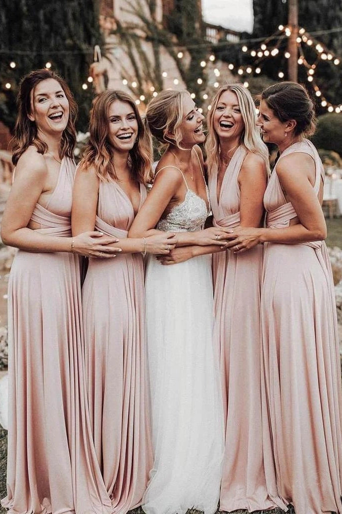 Elegant Chiffon Long A-Line Bridesmaid Dress
