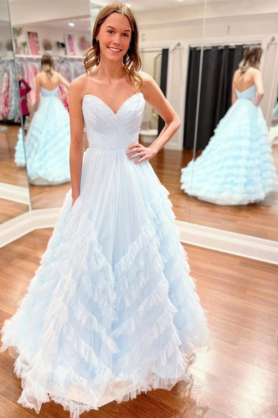 Sweetheart A-Line Prom Dress with Ruffles